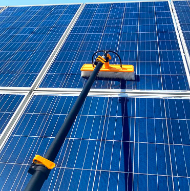 Solar Panel Cleaning Brush with Telescopic Pole