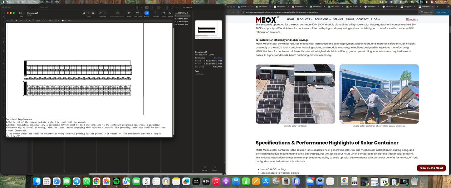 SM Solar Power Container – HSO/150 kW + 200 kWh